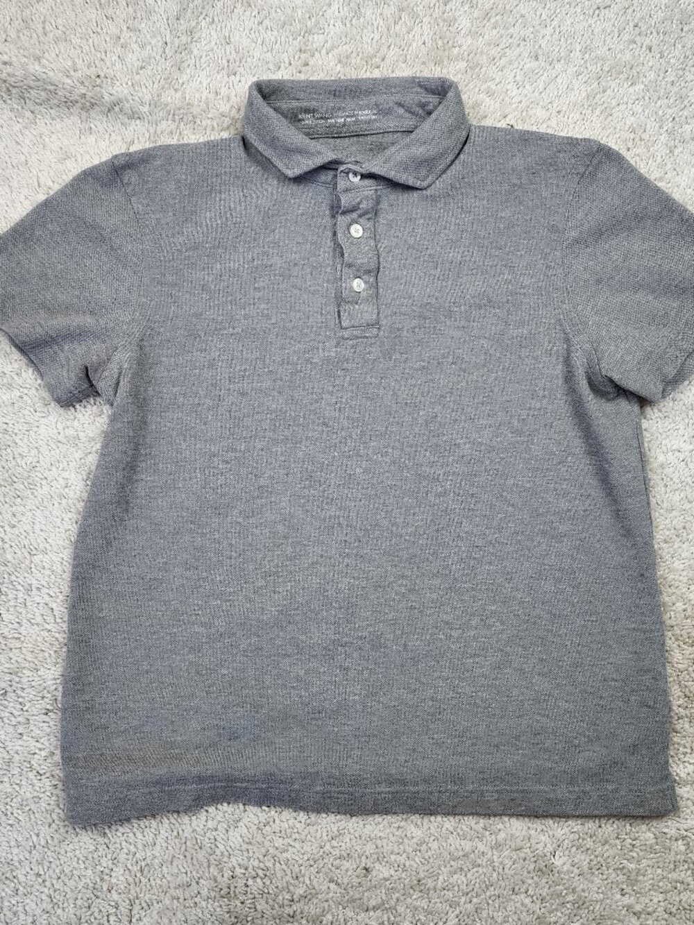 Kent Wang Polo Short Sleeve Shirt Men’s Size Large L Grey See Photos Measurement
